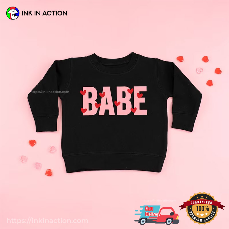 BABE Mini Heart Shirt For Valentine's Day