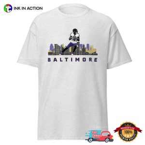Baltimore Football 8 Lamar Jackson Ravens City Sport T-Shirt