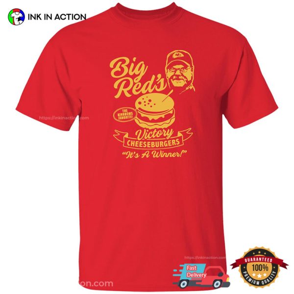 Big Reds Victory Cheeseburger Andy Reid KC Chiefs T-Shirt