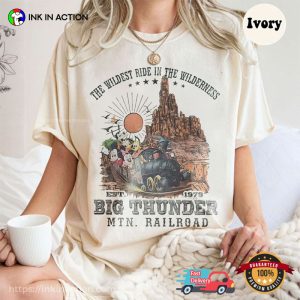 Big Thunder Mtn RailRoad Vintage Disneyland Comfort Colors T Shirt 1