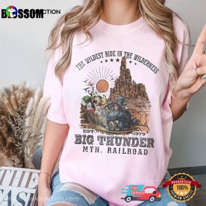 Big Thunder Mtn RailRoad Vintage Disneyland Comfort Colors T Shirt 2