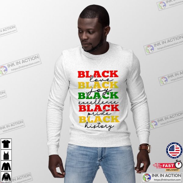 Black History Black Pride Tee, Black History Month Merch