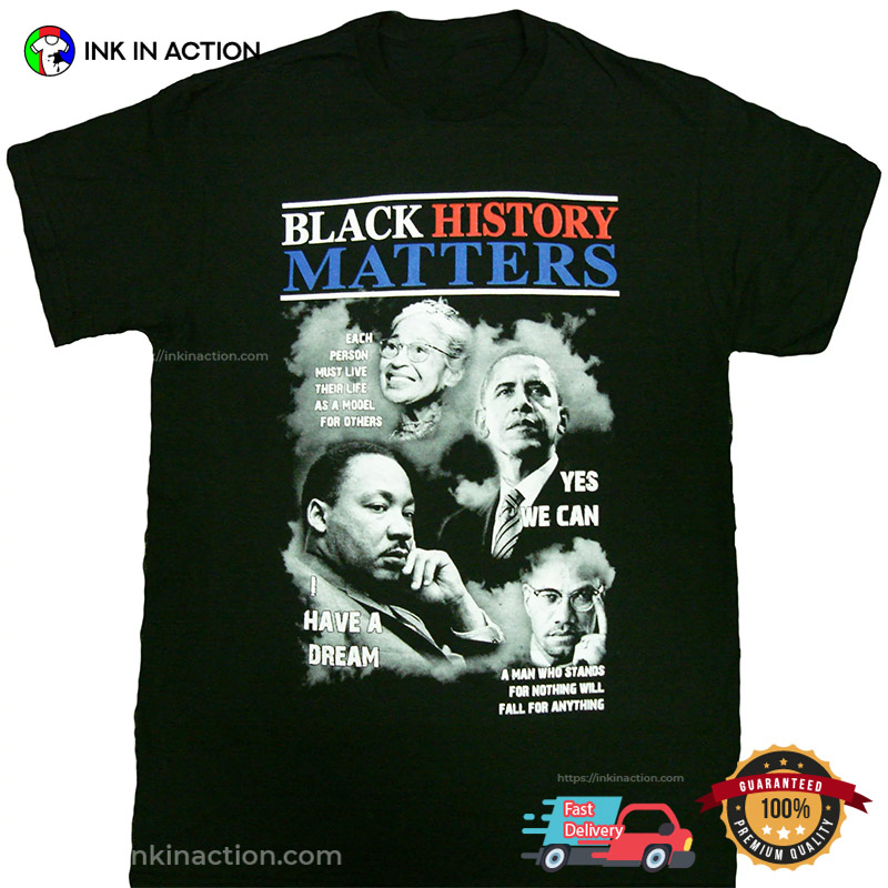 Black History Matters Famous Black People Quote Retro T-Shirt