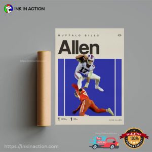 Buffalo Bills Allen Quarterback Football Poster
