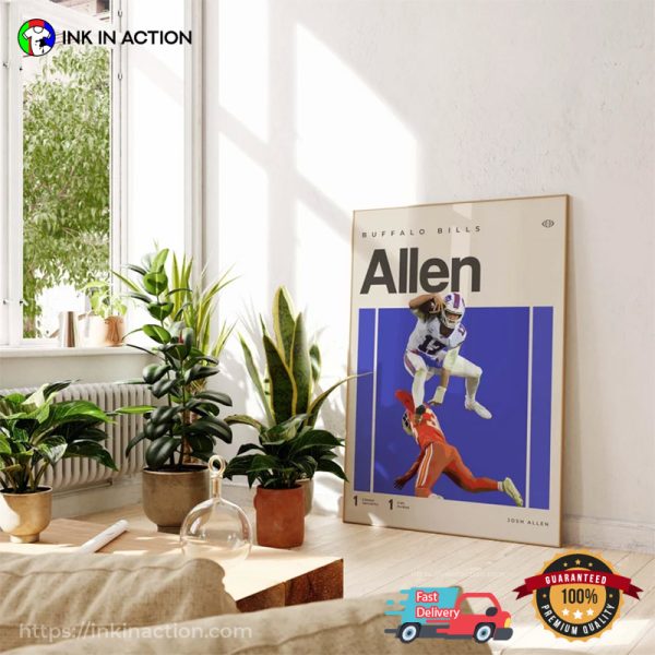 Buffalo Bills Allen Quarterback Football Poster