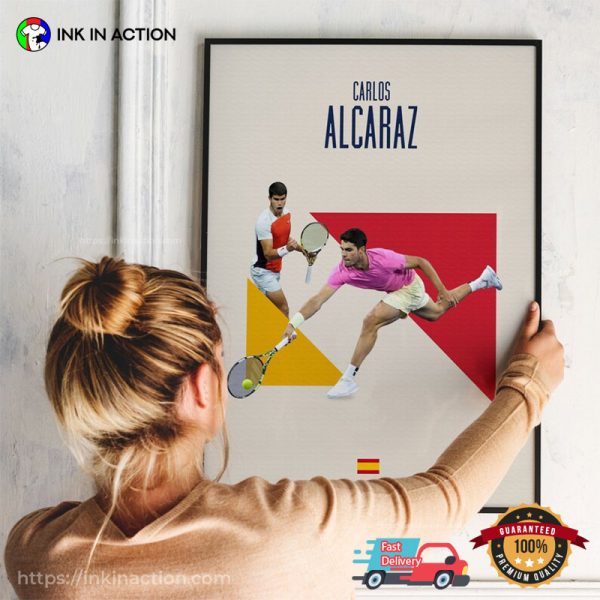 Carlos Alcaraz Tennis US Open Champions Poster No.2