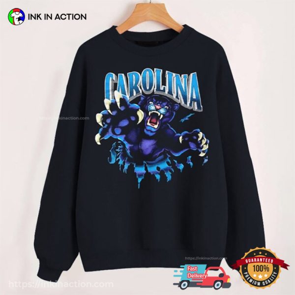 Carolina Football Black Panthers Mascot T-Shirt, Carolina Panthers Apparel