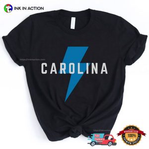 Carolina Panthers Football Lightning T Shirt 1