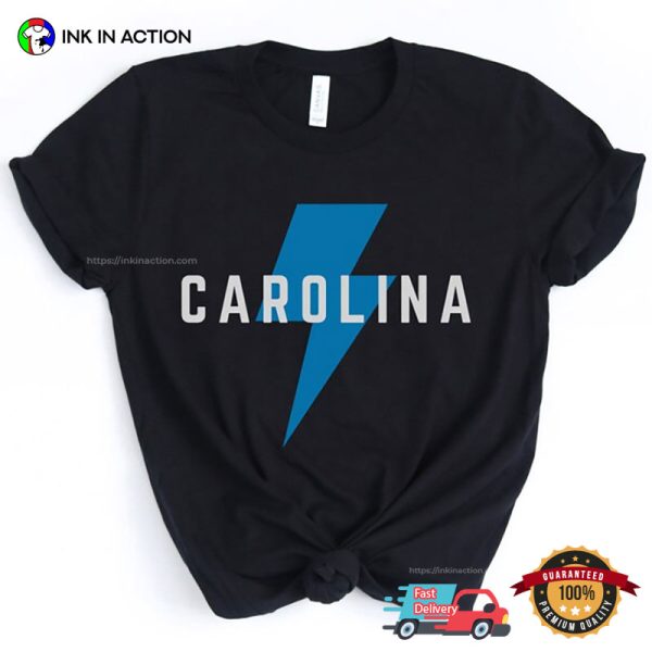 Carolina Panthers Football Lightning T-Shirt