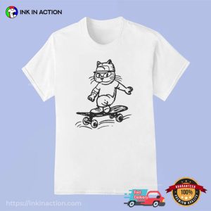 Cat Skateboarding Vintage 90s skateboard shirt 1