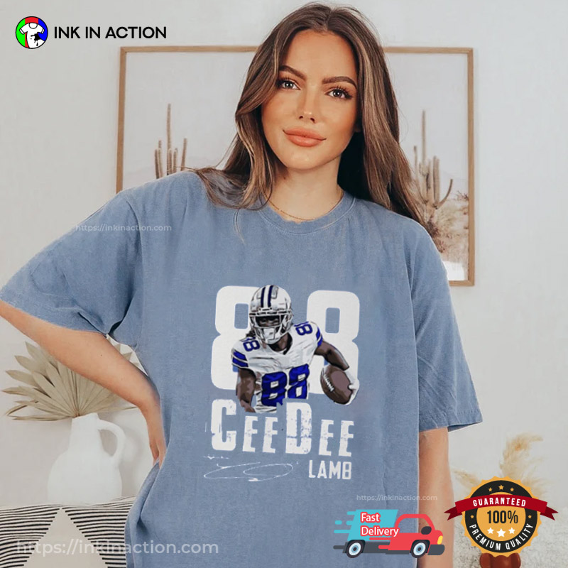 CeeDee Lamb Dallas Cowboys Number 88 Signature T-Shirt