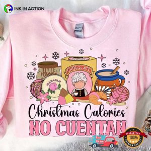 Christmas Calories No Cuentan Mexican Chocolate Valentines T Shirt 2