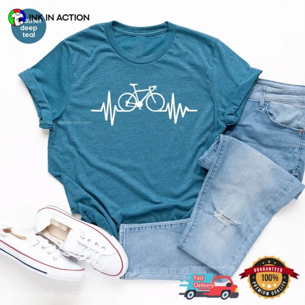Comfort Colors Bicycle Heartbeat Cycling T-shirts