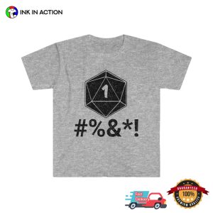 Critical Fail Dice, critical role vox machina DND T Shirt 1