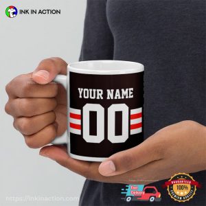 Custom Name & Number Football Coffee Mug 1