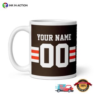 Custom Name & Number Football Coffee Mug