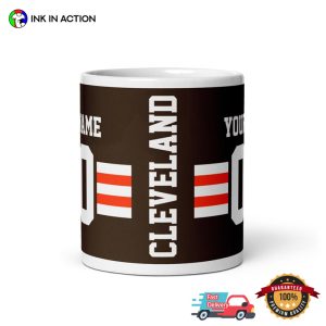 Custom Name & Number Football Coffee Mug 3