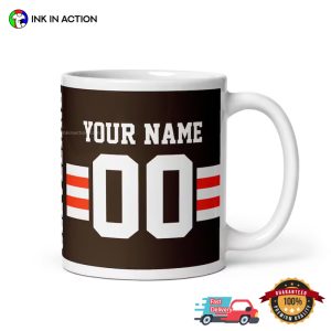 Custom Name & Number Football Coffee Mug 4