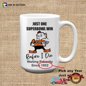 Custom Year Super Bowl Cleveland Brown Elf Mascot Coffee Cup