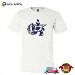 Dallas Cowboys Mavericks Stars Mash Up Logo T shirt 1