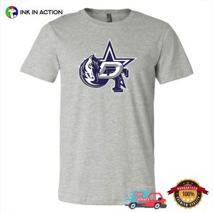 Dallas Cowboys Mavericks Stars Mash Up Logo T shirt 2