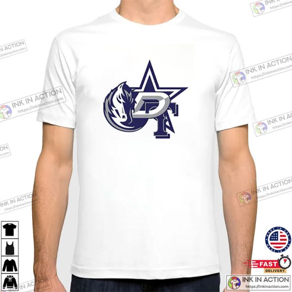 Dallas Cowboys Mavericks Stars Mash Up Logo T-shirt