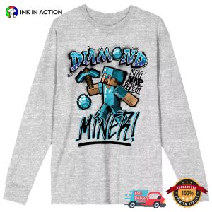 Diamond Miner minecraft shirt 2