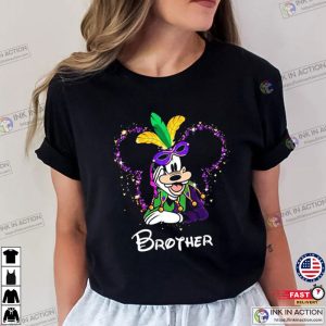 Disney Goofy Brother mardi gra tuesday T Shirt 2