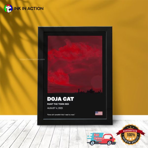 Doja Cat Paint The Town Red Album Poster