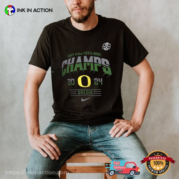 Fiesta Bowl Champions 2024 T-Shirt, Oregon Ducks Apparel