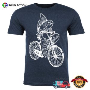 Fish On A Bicycle funny cycling t shirts 1