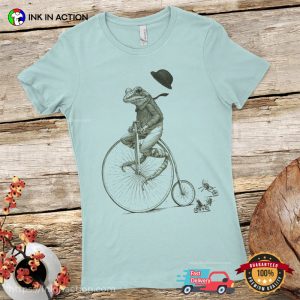 Frog And Criket On Bike funny cycling t shirts 3