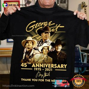 George Strait 45th Anniversary Signature Memorial T-shirt, George Strait Pure Country Merch