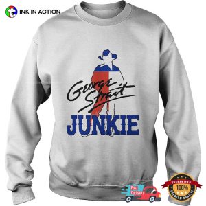 George Strait Junkie USA Flag Signature T-Shirt, George Strait 2024 Merch