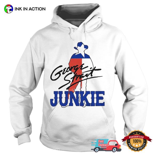 George Strait Junkie USA Flag Signature T-Shirt, George Strait 2024 Merch