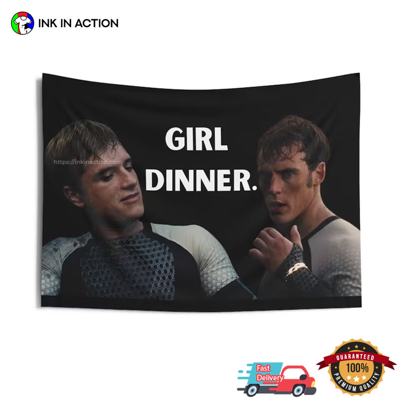 Girl Dinner Hunger Games Peeta Mellark Funny Flag