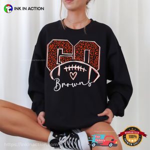 Go Browns, Cleveland Browns Brownie Football Tee 1