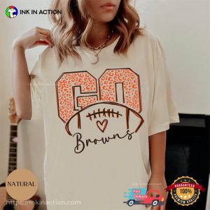 Go Browns, Cleveland Browns Brownie Football Tee 2