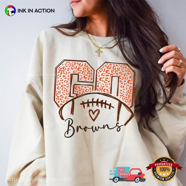 Go Browns, Cleveland Browns Brownie Football Tee
