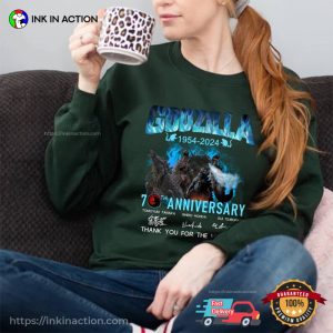 Godzilla 70th Anniversary Signatures T Shirt 1