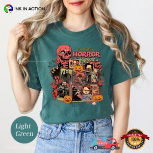 Halloween Horror Night Horror Movie Charaters Comfort Colors Tee 2