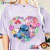 Happy Valentine’s Day Disney Stitch And Angel Comfort Colors T-Shirt