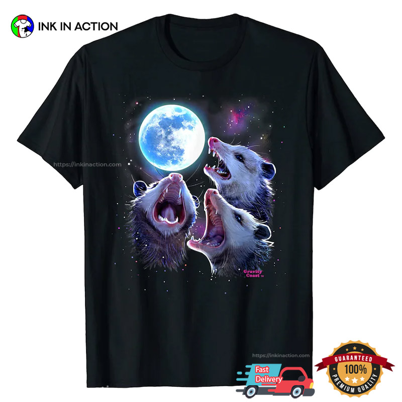 Howling Possums Full Moon Funny Meme T-shirts