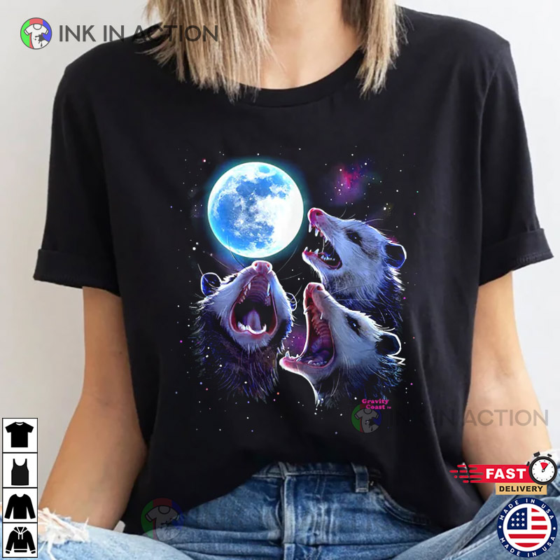 Howling Possums Full Moon Funny Meme T-shirts