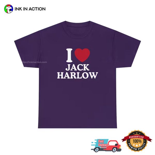 I Love Jack Harlow Basic Tee, Rapper Jack Harlow Fans Merch