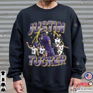 Justin Tucker Vintage 90's Style T Shirt, nfl baltimore ravens Merch 2