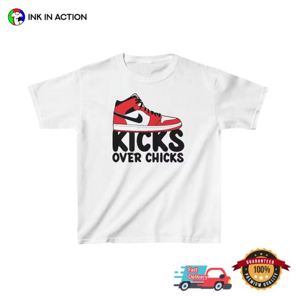 Kicks Over Chicks Funny Valentine’s Day Nike T-Shirt