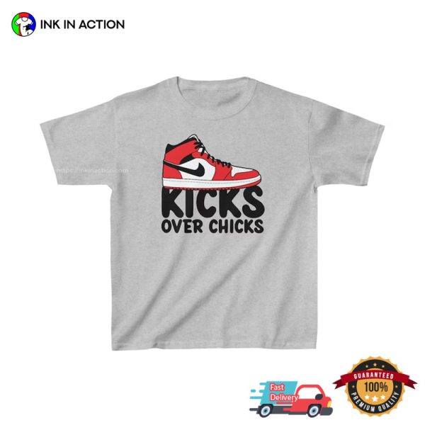 Kicks Over Chicks Funny Valentine’s Day Nike T-Shirt