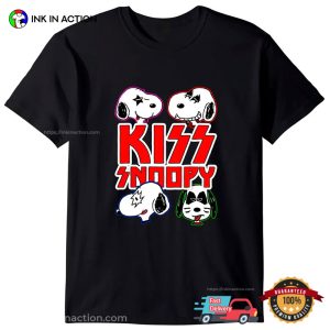 Kiss snoopy, snoopy and valentines Tee 3