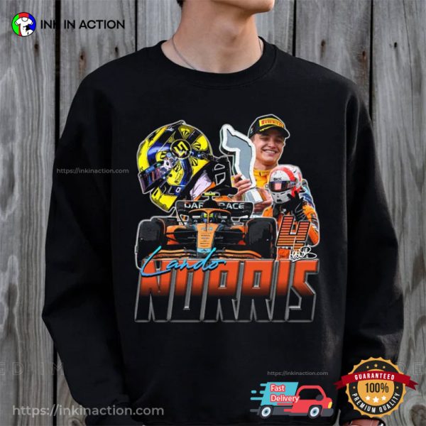 Lando Norris Formula 1 Racing Graphic T-Shirt